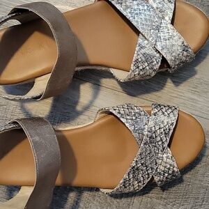 New Anne Klein Cabria Women's Espadrille Wedge Elastic Slip Sandals Size 9.5M